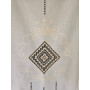 Tenda misto lino con ricamo a mano Filet 59x154 cm tenda a pannello