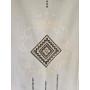 Tenda misto lino con ricamo a mano Filet 59x154 cm tenda a pannello