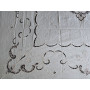 Museale Copriletto in puro lino 100% con ricamo Intaglio e punto pieno a mano