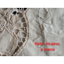 Museale Copriletto in puro lino 100% con ricamo Intaglio e punto pieno a mano