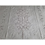 copy of Copriletto puro lino ricamato a mano intaglio e punto pieno in filo seta