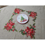 copy of Tovaglia ricamata in punto pieno e gigliuccio a mano su lino canapa 12 posti