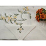 copy of Tovaglia ricamata in puro lino 12 posti rifinita a mano