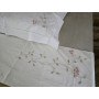 copy of Set lenzuola ricamate a punto pieno e nodino in pregiato cotone percalle