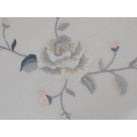 copy of Set completo lenzuola ricamate in puro cotone percalle altissima qualità