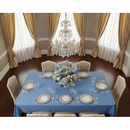 Tovaglia ricamo bordo gigliuccio a mano in misto lino NO TOVAGLIOLI 180 x 265 cm