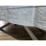 Tovaglia ricamata a mano in misto lino 12 posti 175x270 cm