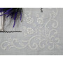 Tovaglia Gran misura ricamata a mano in misto lino 12 posti 175x315 cm