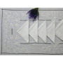 Tovaglia Gran misura ricamata a mano in misto lino 12 posti 175x315 cm