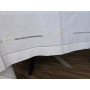 Tovaglia ricamata a mano in misto lino 12 posti 170x270 cm