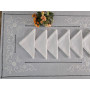 Elegante Tovaglia ricamata a mano in misto lino 12 posti gran misura 175x355 cm
