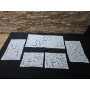 Spettacolare Set 5 centri intaglio puro lino Bellora ricamo a mano
