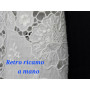 Spettacolare Set 5 centri intaglio puro lino Bellora ricamo a mano