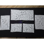 Spettacolare Set 5 centri intaglio puro lino Bellora ricamo a mano