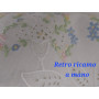 Lenzuolo ricamato a mano in puro lino Bellora con ricamo Punto Pieno a mano