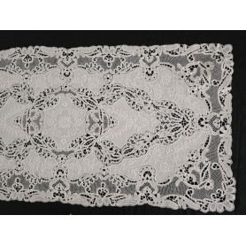 Museale set 3 centrini puro lino con ricamo a mano cantù N1 34x72cm + N2 24x33cm