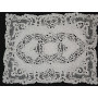 Museale set 3 centrini puro lino con ricamo a mano cantù N1 34x72cm + N2 24x33cm