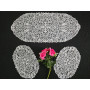 Museale set 3 centrini ricamo a mano interamente cantù N1 35x85cm + N2 26x43cm