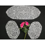 Museale set 3 centrini ricamo a mano interamente cantù N1 32x72cm + N2 22x34cm