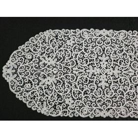 Museale set 3 centrini ricamo a mano interamente cantù N1 32x72cm + N2 22x34cm