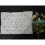 Museale set 5 centrini puro lino Bellora ricamo a mano intaglio e punto pieno