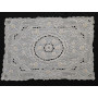 Museale set 5 centrini puro lino Bellora ricamo a mano intaglio e punto pieno