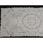 Museale set 5 centrini puro lino Bellora ricamo a mano intaglio e punto pieno