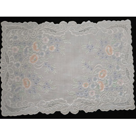 copy of Spettacolare Set 5 centri intaglio puro lino Bellora ricamo a mano