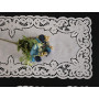 Set 5 centrini puro lino Bellora ricamo a mano Intaglio e punto pieno