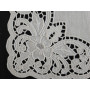 Set 5 centrini puro lino Bellora ricamo a mano Intaglio e punto pieno