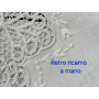 Centro Tavola ricamo cantù su puro lino bellora 80x80 cm