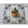 Tovaglietta da thè Pizzo cantù colore bianco 85x85 con 4 tovaglioli