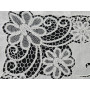 Tovaglietta da thè Pizzo cantù colore bianco 85x85 con 4 tovaglioli
