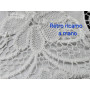 Tovaglietta da thè Pizzo cantù colore bianco 85x85 con 4 tovaglioli