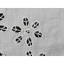 Elegante Centro Tavola ricamato a mano ricamo filet ed intaglio su puro lino 90x90 cm