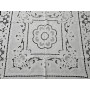 Elegante Centro Tavola ricamato a mano ricamo intaglio su puro lino 80x80 cm