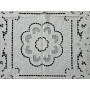 Elegante Centro Tavola ricamato a mano ricamo intaglio su puro lino 80x80 cm