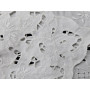 Elegante Centro Tavola ricamato a mano ricamo intaglio su puro lino 80x80 cm