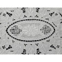 Runner in puro lino con ricamo Intaglio Richelieu a mano 35x82 cm