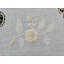 Tovaglia puro lino Bellora ricamo a mano Veneziano ad ago Ecrù color 12 posti