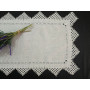 Runner in puro lino con ricamo Punto Ago a mano 40x85 cm