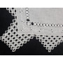 Runner in puro lino con ricamo Punto Ago a mano 40x85 cm