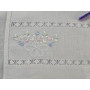 Eleganti Asciugamani ricamati a mano 1+1 puro lino Bellora ricamo Punto Pieno e Gigliuccio