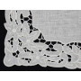 Museale set 6 centrini in puro lino Bellora ricamo a mano intaglio e punto pieno