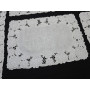 Elegante set 6 centrini puro lino Bellora ricamo a mano intaglio e punto pieno