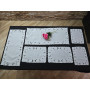 Elegante set 6 centrini puro lino Bellora ricamo a mano intaglio e punto pieno