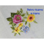 Centro Tavola ricamato a mano su puro cotone alta qualità 100x100 cm