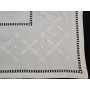 Centro Tavola ricamato a mano ricamo Punto Pieno su misto lino / cotone 85x90 cm