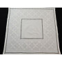 Centro Tavola ricamato a mano ricamo Punto Pieno su misto lino / cotone 85x90 cm