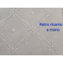 Centro Tavola ricamato a mano ricamo Punto Pieno su misto lino / cotone 85x90 cm